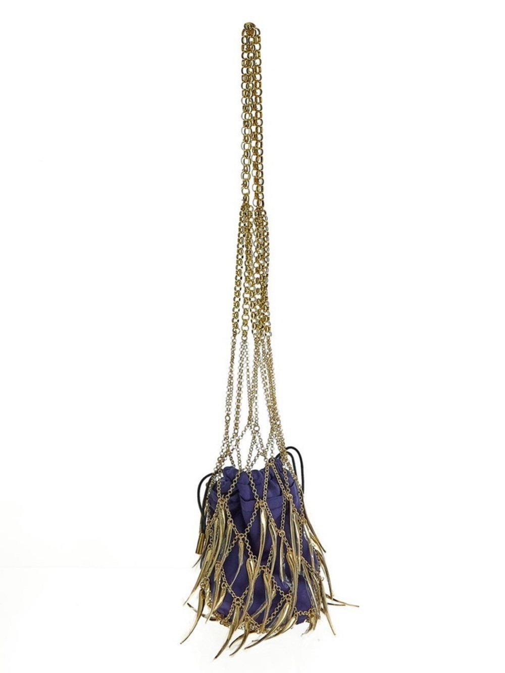 Paco Rabanne purple pendant Evening Bag